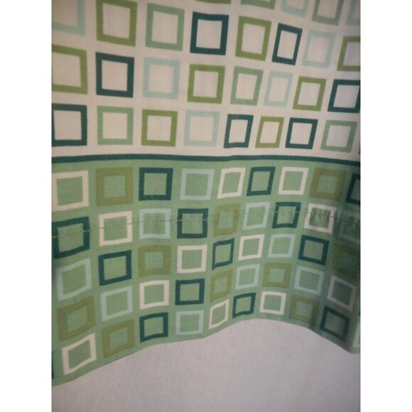 Vintage Set Green white King Pillowcases Westpoint Stevens USA Made Squares - Picture 4 of 5